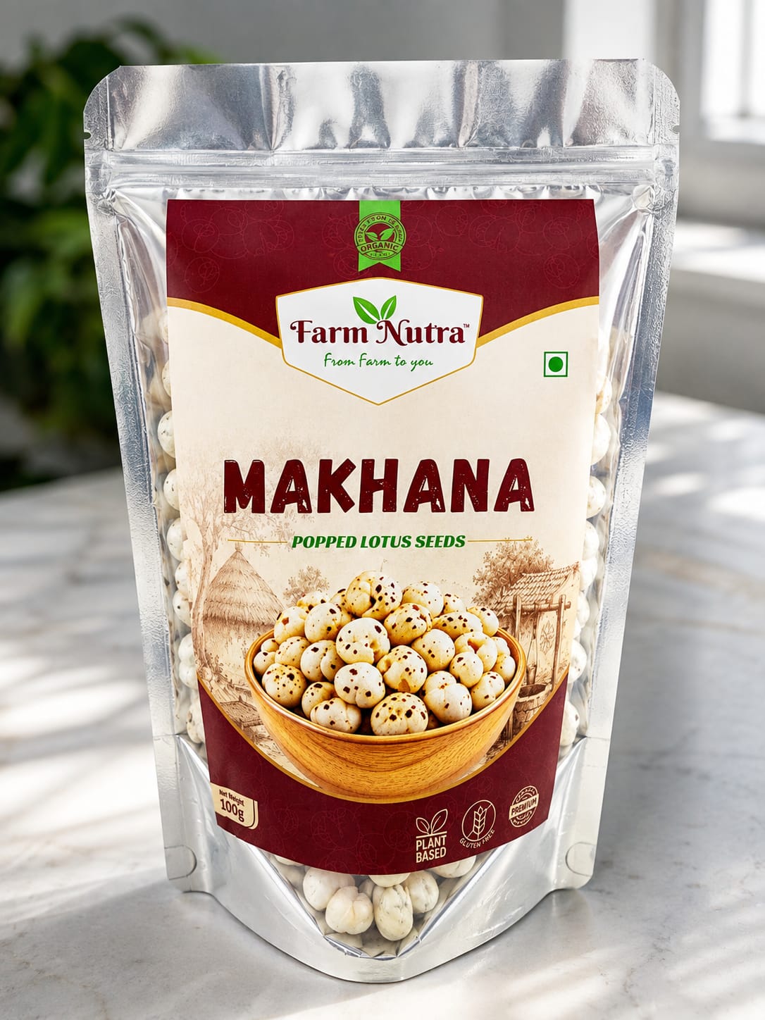FarmNutra Premium Makhana 100g pack of 2